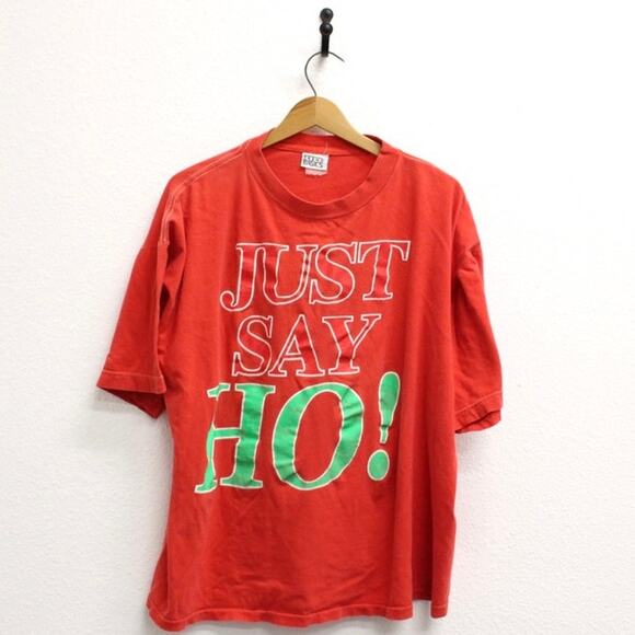Vintage Just Say Ho Christmas T Shirt XL - Picture 1 of 7